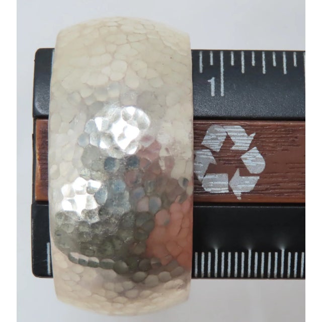 Hand Made Arts & Crafts Sterling Silver Napkin Rings Set 6 For Sale - Image 12 of 13