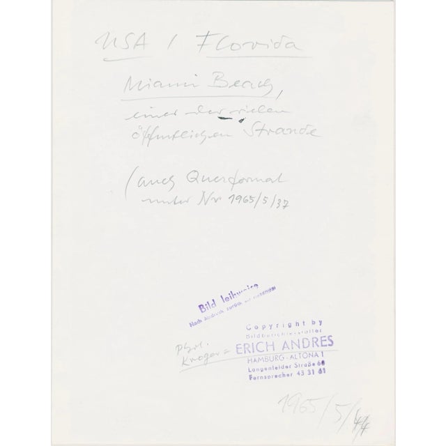 Crowded Beach, Florida, USA, 1960s, Black & White Photograph For Sale - Image 4 of 5