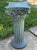 1990s Neoclassical Revival reside column pedestal with a verdigris-look. Excellent stand for displaying your fern or bust....