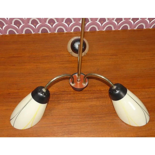 Ceiling Lamp in Glass, 1950s For Sale - Image 6 of 8