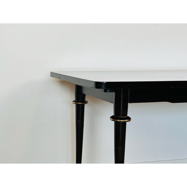 Art Deco Dining Table in Macassar Ebony and Marquetry, 1940s For Sale - Image 10 of 18