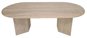 Travertine Coffee Table, Italy, 1980s