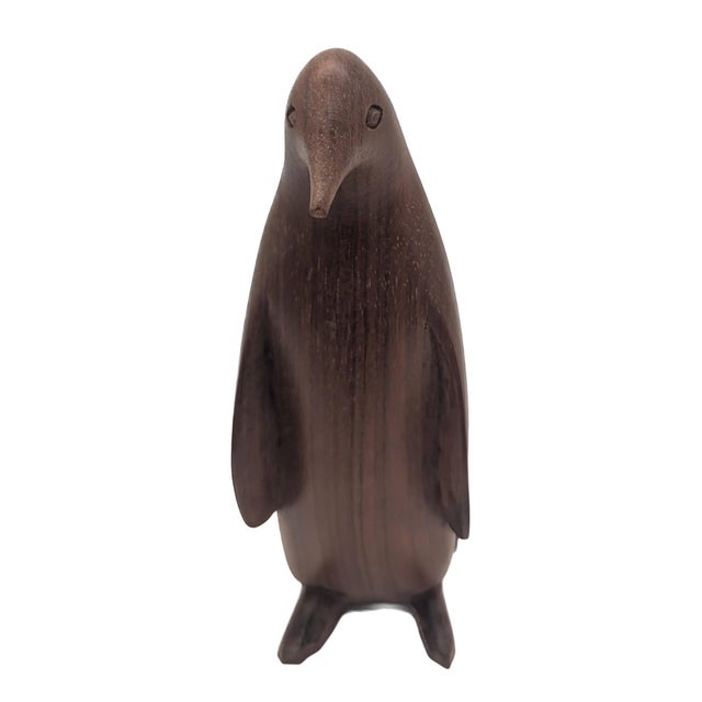 Offered is a circa. 1960s mid 20th Century hand-carved and lathed Penguin figurine made in Denmark It measures...