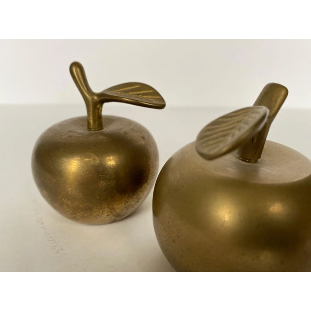 Mid 20th Century Solid Brass Apple Bells - a Pair For Sale - Image 4 of 9