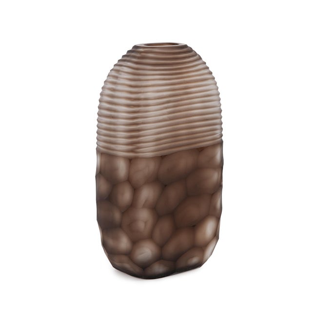 Mid-Century Modern Bruni Brown Glass Large Vase For Sale - Image 3 of 6
