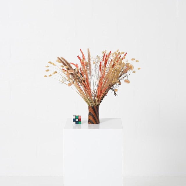 Wooden Vase by Mangiarotti for Alpimass, 1980s For Sale - Image 13 of 15