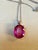 Metal 5 Carat Oval Cut Natural Pink Tourmaline 14 Karat White Gold Necklace, 18" Long For Sale - Image 7 of 8