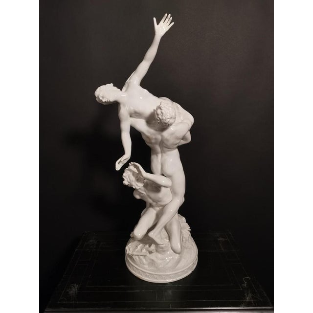 19th Century Italian Porcelain Rape Of Sabine Figurine For Sale - Image 9 of 14