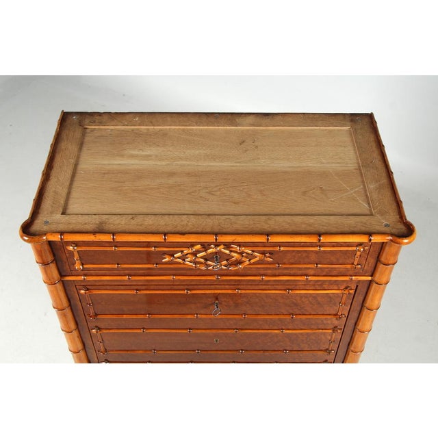 Faux Bamboo Secretary, 1870s For Sale - Image 11 of 18