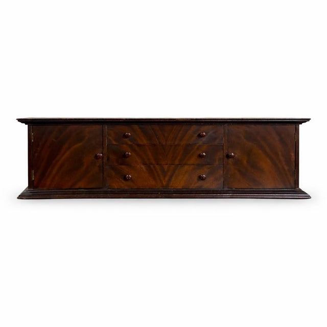Brown Secretaire in Walnut and Mahogany For Sale - Image 8 of 8