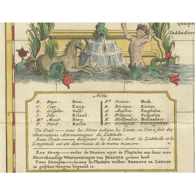 Paper Hand-Colored Map of Persia, Gujarat and Malabar Coasts, 1773 For Sale - Image 7 of 10