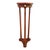 Vintage Neoclassical Burl Veneer & Brass Three-Column Plant Stand or Pedestal For Sale