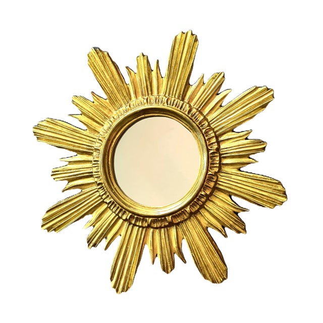 Wenz Giltwood Sunburst Mirror, Germany, 1960s For Sale - Image 10 of 13