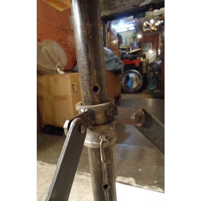 Dark Gray Mid 20th Century Vintage Industrial Accordion Table For Sale - Image 8 of 10