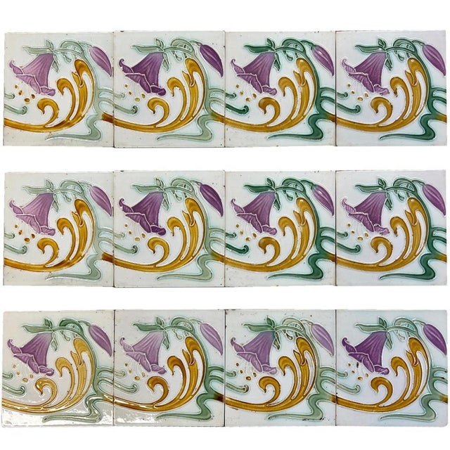 1920s Vintage Relief Tile from Le Glaive, 1920s For Sale - Image 5 of 10