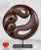 Vintage Asian Abstract Carved Rosewood Round Sculpture, c. 20th Century - Pairs Nicely with Many Eclectic Interior Styles...