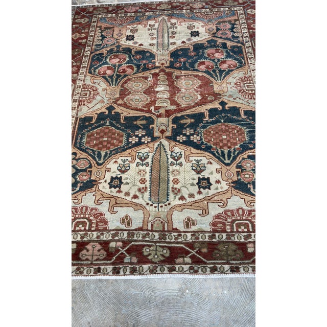 Vintage Persian Handmade Bakhtiari Wool Rug With Allover Design For Sale - Image 4 of 12