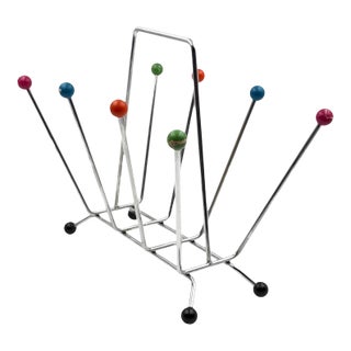 Space Age Magazine Rack, in the Manner of Charles and Ray Eames, Italy 1970s For Sale