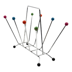 Space Age Magazine Rack, in the Manner of Charles and Ray Eames, Italy 1970s