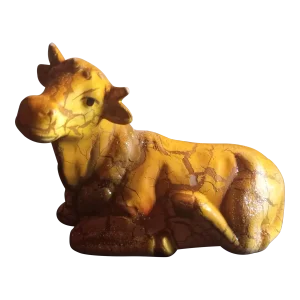 1980s Ceramic Cow Figurine