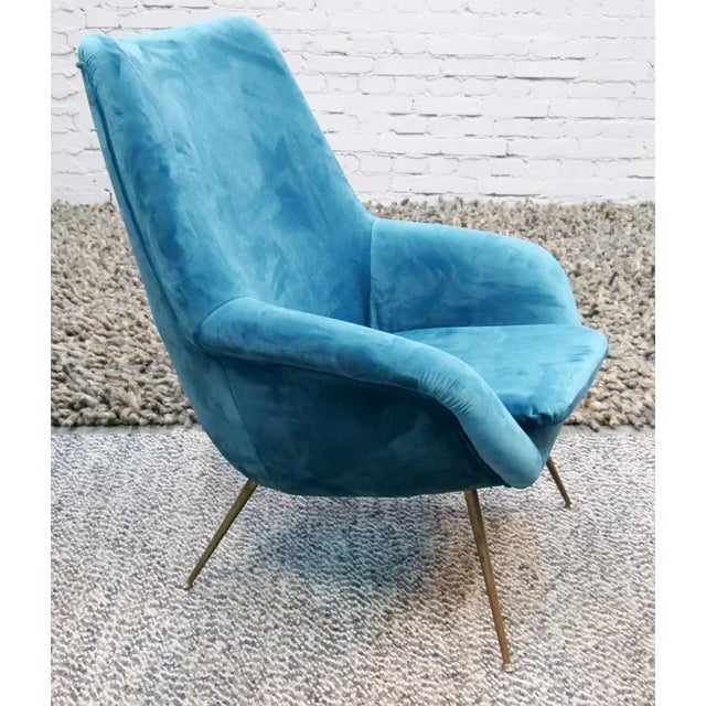French Plush Armchair, 1950s For Sale - Image 14 of 14
