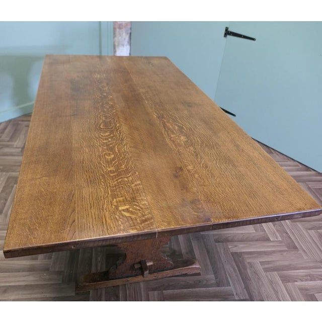Mid-Century Modern Golden Oak Extending Refectory Table, 1960 For Sale - Image 13 of 14