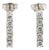 Ladies 14k White Gold 0.56ctw Lab Grown Round Diamond Dangle Drop Earrings, A Pair For Sale