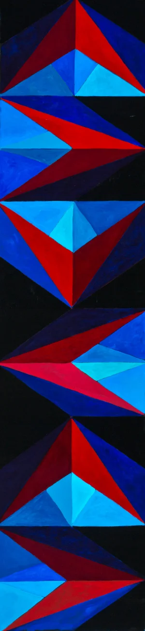 "Disequilibrium #11" 6ft Tall Abstract Oil Painting by Mary Alice Copp -