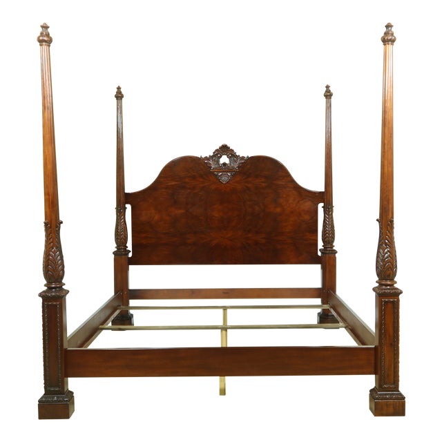 Henredon Monumental King Size Mahogany Poster Bed Chairish