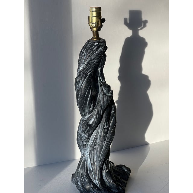 Sculpture Materials Vintage Sculptural Twisted Table Lamp | John Dickinson–Style Organic Modern Statement | 1970s–1980s For Sale - Image 7 of 17