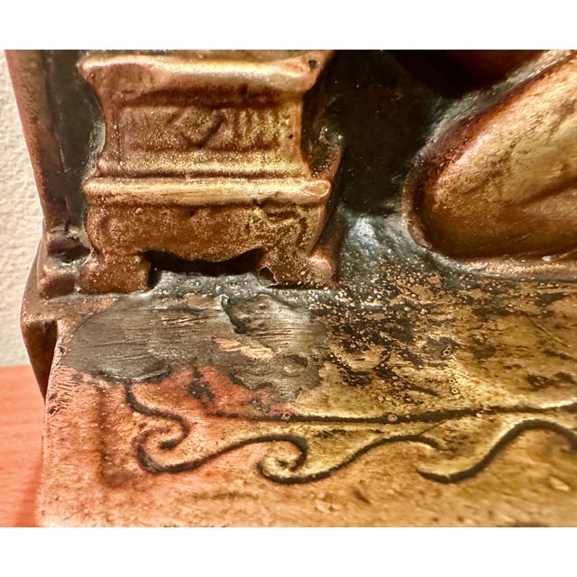 Armor Bronze 1922 Pandora's Box Bookends For Sale - Image 17 of 18