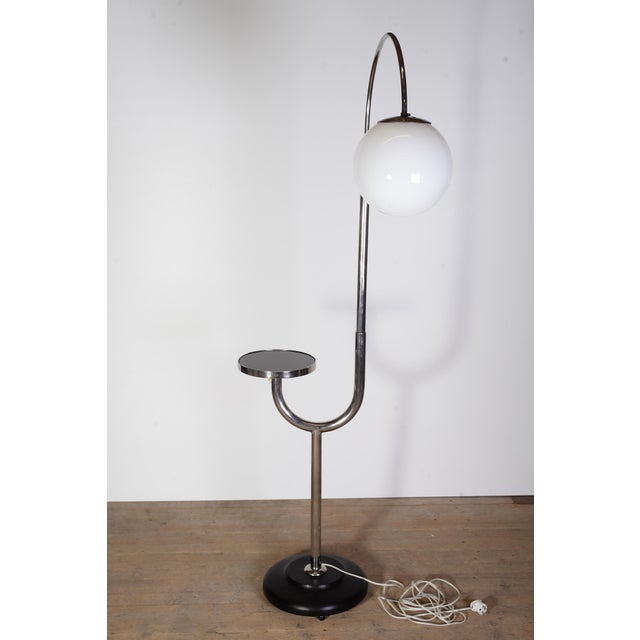 Modernist Chrome Floor Lamp, Former Czechoslovakia, 1940s For Sale - Image 11 of 17