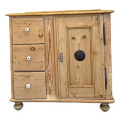 Rustic Bread Buffet in Wood For Sale