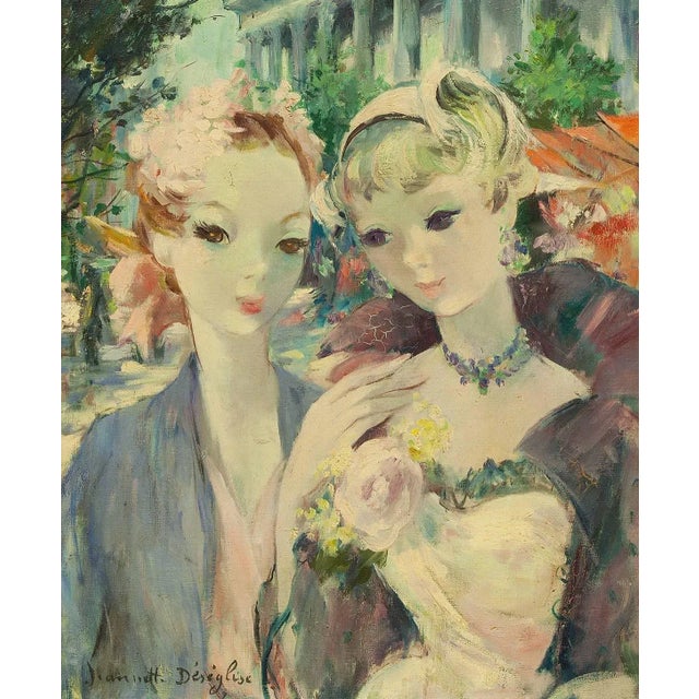 Jeanette Deseglise, Parisian Beauties on the Boulevard, Post Impressionist French Painting For Sale - Image 4 of 5