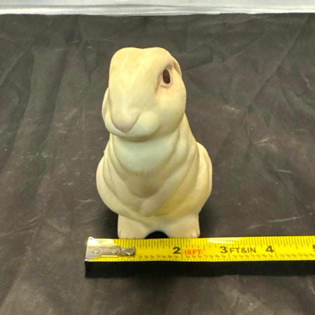 Cybis Bunny Figurines Mr Snowball & Bon Bon Bisque Porcelain Rabbit Set 1981 VTG For Sale - Image 11 of 12