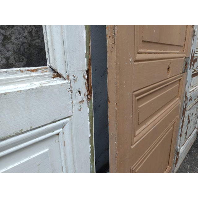 Wood Vintage Cream Fir Doors, Set of 5 For Sale - Image 7 of 18