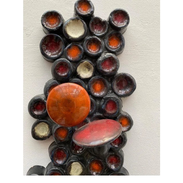 Abstract Ceramic Wall Sculpture from Perignem, Belgium For Sale - Image 6 of 15
