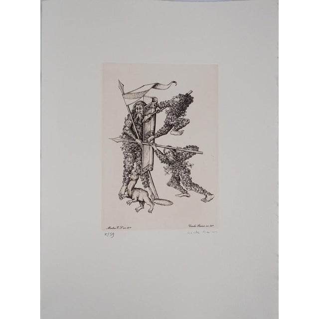 Cecile Reims, The Assault, 20th Century, Engraving For Sale - Image 9 of 9