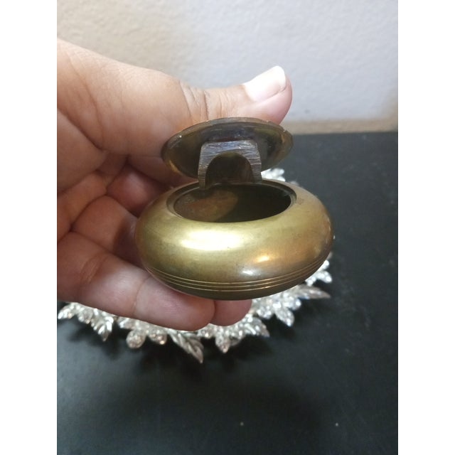 Art Nouveau 1950s Gorgeous Pair of Art Noveau Brass Snuff Holders For Sale - Image 3 of 8