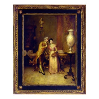 Figurative Scene, 1980s, Oil on Canvas, Framed For Sale