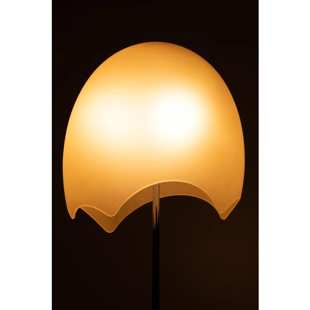 Floor Lamp with Eggshell Shade, 1980s For Sale - Image 4 of 12