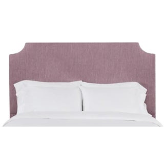 Reagan Queen Headboard, Plum Linen For Sale