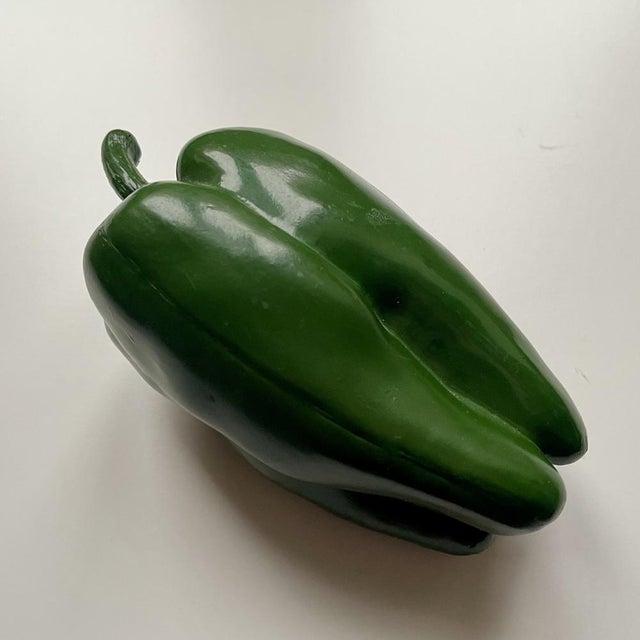 Czechoslovak Green Plastic Bell Pepper, 1980s For Sale - Image 4 of 4
