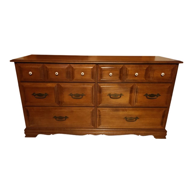 Heywood Wakefield Maple Six Drawer Dresser For Sale
