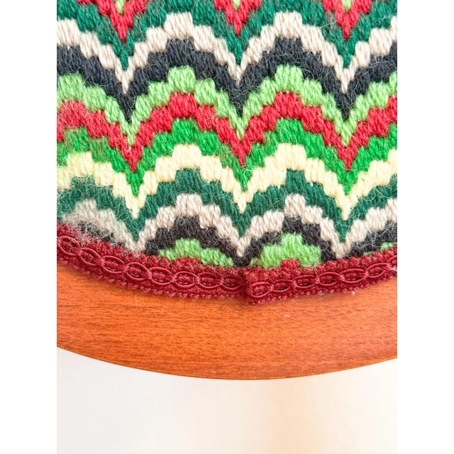 Antique Needlepoint Sheraton Style Federal Oval Back Chair, c.1900 For Sale - Image 11 of 17