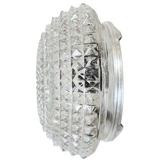 Vintage Glass Ceiling Light, 1970s For Sale