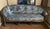 Blue Mid 20th Century McGuire Style Rattan Bamboo Style Sofa Rattan For Sale - Image 8 of 8
