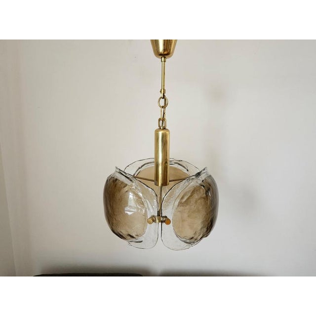 Goldenrod Mid-Century Modern Pendant Light in Murano Mazzega Glass from Kaiser Leuchte, Germany, 1970s For Sale - Image 8 of 13