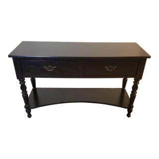 Final Clearance Only Ralph Lauren Equestrian Collection Distressed Ebony Sideboard Console of Late 20th Century For Sale