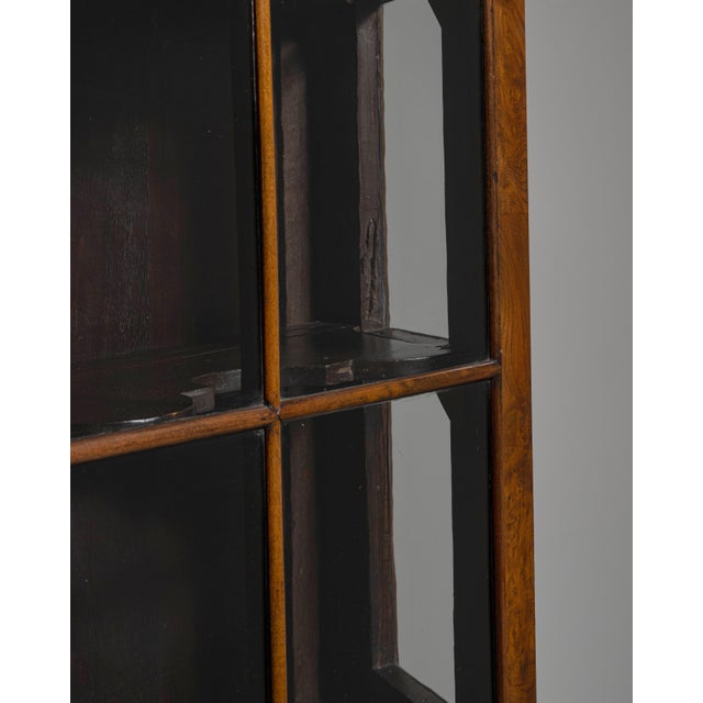 19th Century Chestnut Brown Dutch Vitrine with Brass Hardware For Sale - Image 9 of 15